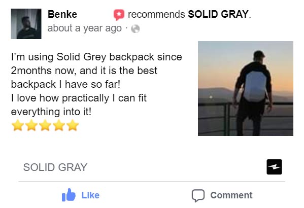 Solid gray backpack review online