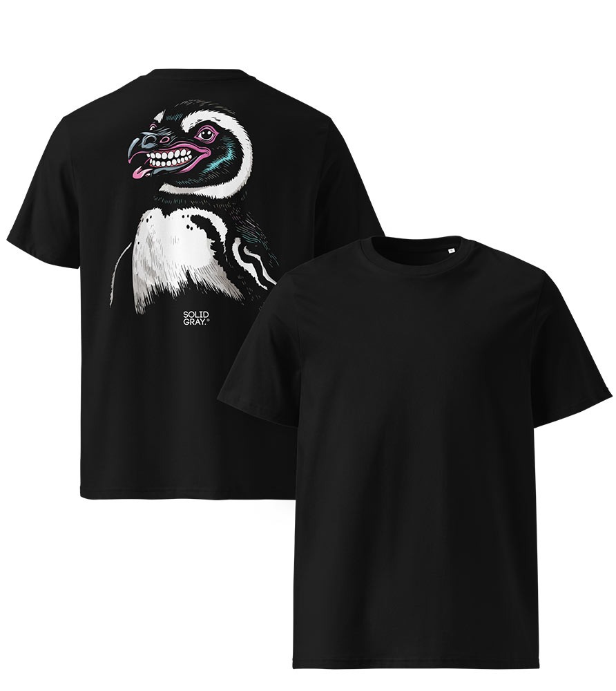 PENGUIN TEETH-SHIRT - SOLID GRAY