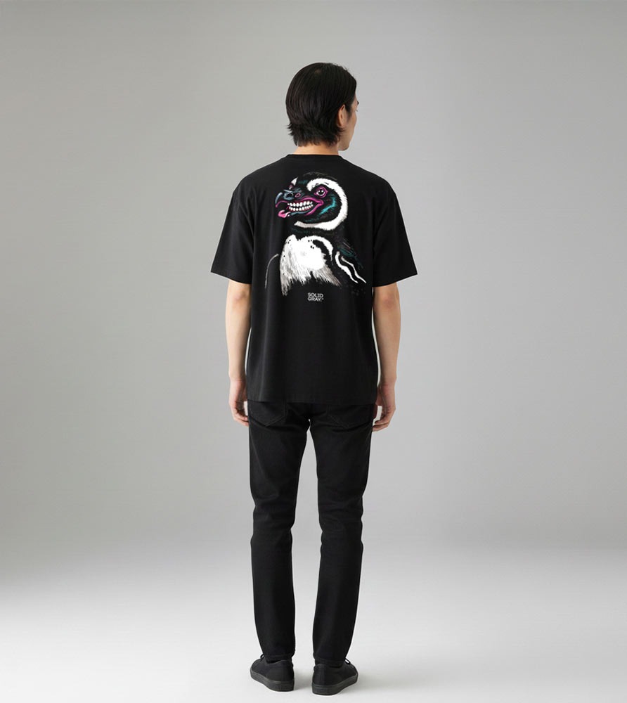 PENGUIN TEETH-SHIRT - SOLID GRAY